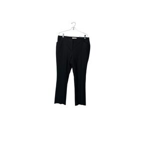 Chico's Women's‎ 2 (12/L) Regular Black Mid Rise Straight Leg Pants Business